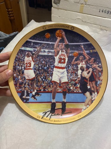Plaque collector Michael Jordan 1992 Champions Bradford Exchange pont supérieur - Photo 1/3