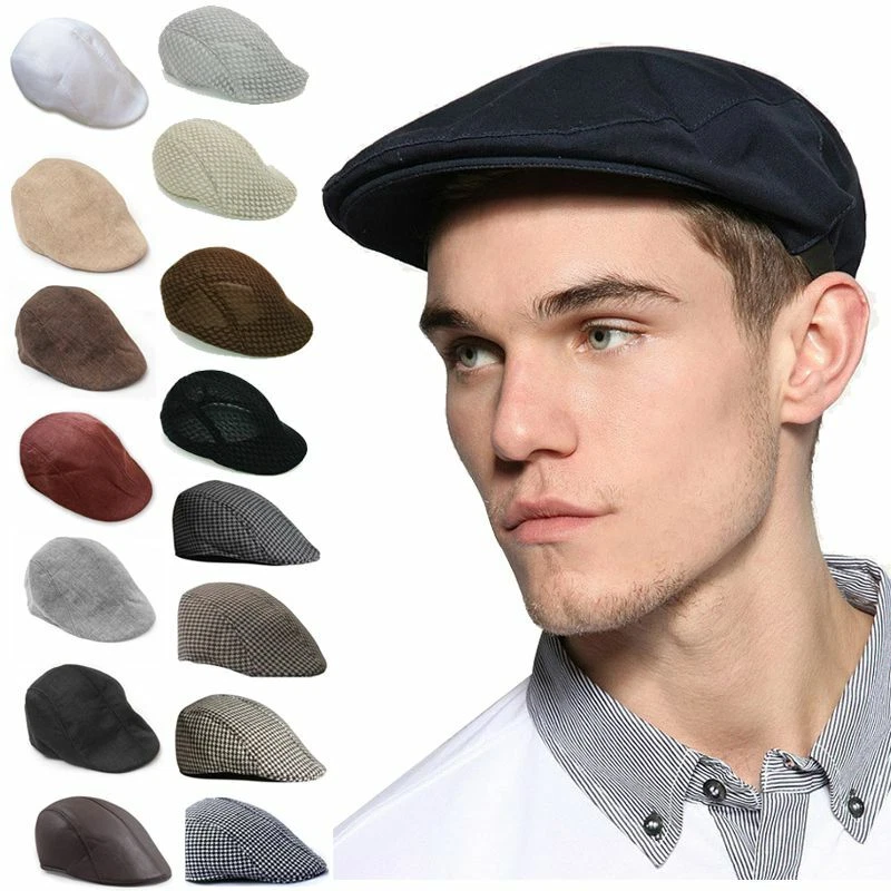 Mens Wool Solid Spring Winter Outdoor Beach Sun Casual Caps eBay