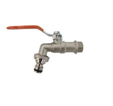 Lever Outside Garden Tap 3/4" BSP Brass Nickle Plated Automatic Watering UK