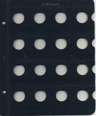 Whitman Classic Coin Album Blank Page 21mm For Small Foreign US Coins 16 Ports
