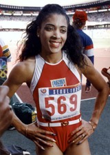 GLOSSY PHOTO PICTURE 8x10 Florence Griffith Joyner 1988 Olympics