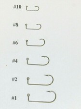 100 MUSTAD 32755BR BRONZE REGULAR BEND JIG HO...