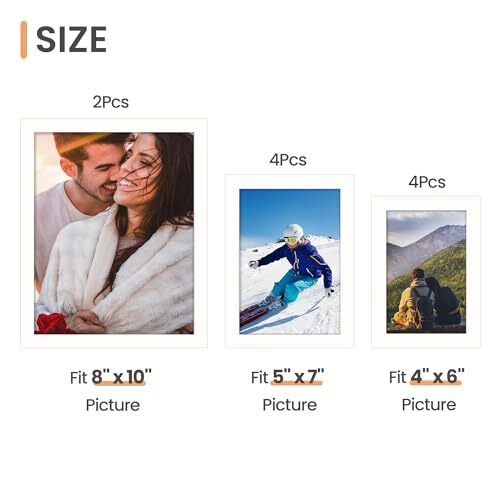 10-PK Picture Frames Collage Wall Decor - Multi Size Gallery Wall Frames Set - Picture 7 of 7
