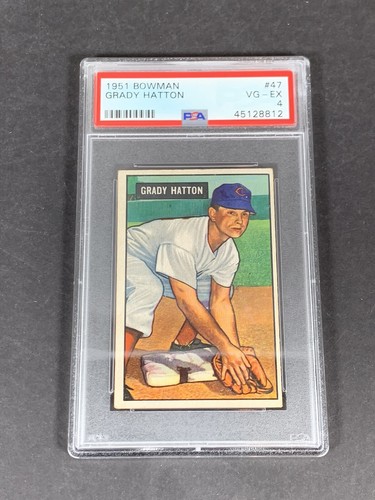 Grady Hatton 1951 Bowman #47 PSA 4 VG-EX - 第 1/2 張圖片