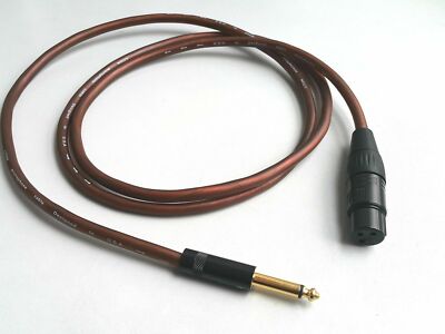 1x high grade XLR 3Pin Female to 6.3mm Mono Plug Microphone Mic Audio Cable
