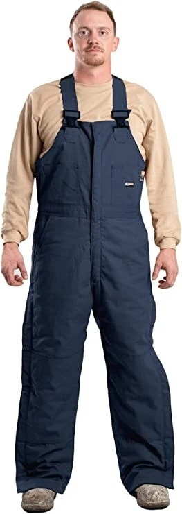 NWT Berne Men's Flame-Resistant Insulated Bib Overalls Navy Size 2XL $400 3B034