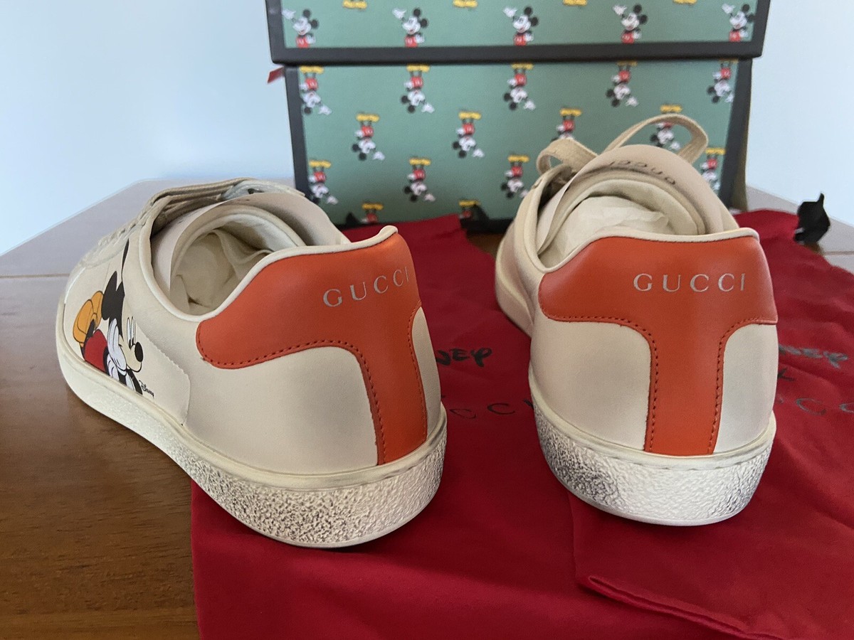 Gucci X Disney Ace Mickey Mouse Ivory Sneakers Gucci Men