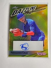 2023 Leaf Vivid #BA-FC1 Fernando Cruz Base Auto Mojo Yellow #/10