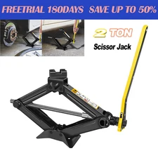 2 Ton Scissor Lift Jack with Labor-Saving Ratchet Wrench Jack Van Garage Tool