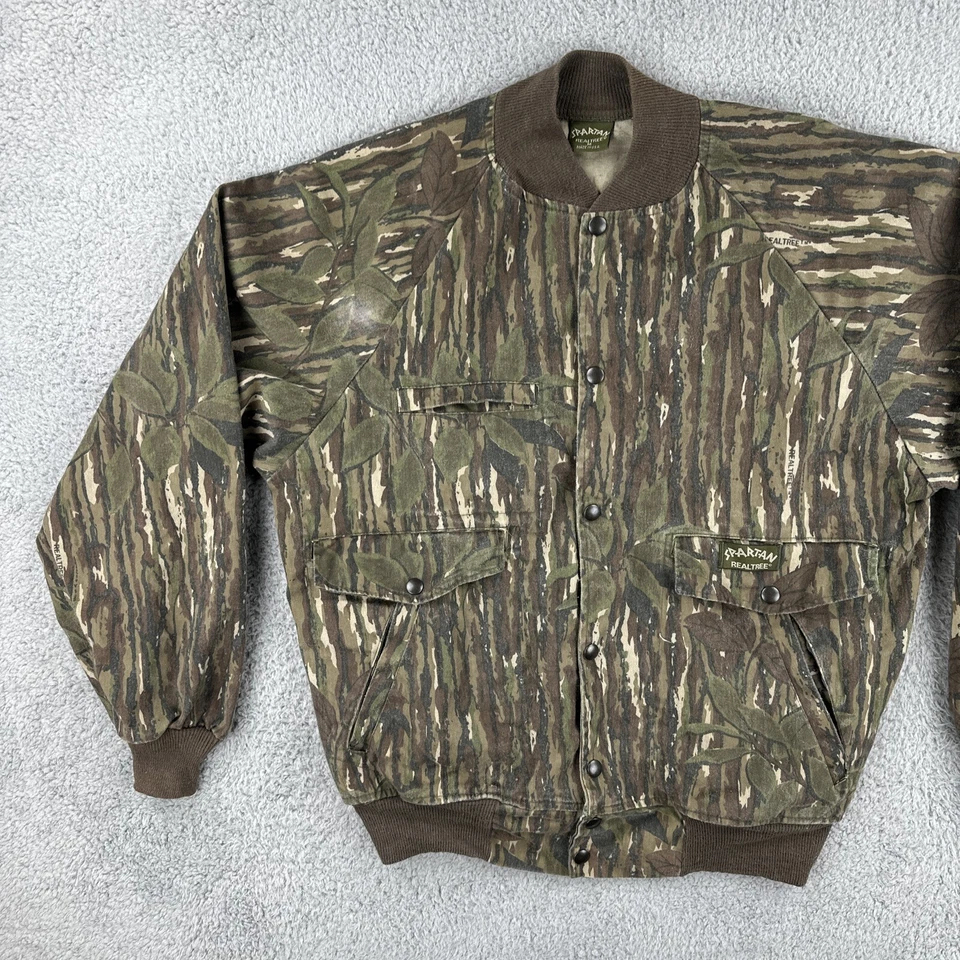Vintage SPARTAN REALTREE Button Up Hunting Camoflage Jacket Sz M Made In USA 90s - Image 4 of 4