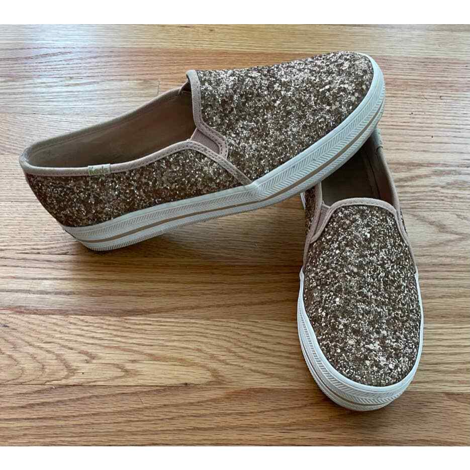 Keds x Kate Spade Triple Decker Gold Glitter 7.5