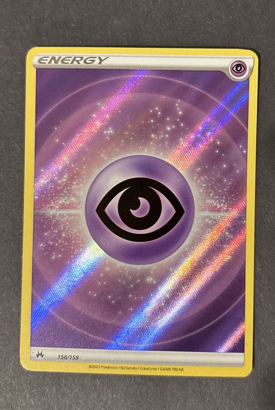 Psychic Energy 156/159 Crown Zenith Textured Holo Pokemon Card NM