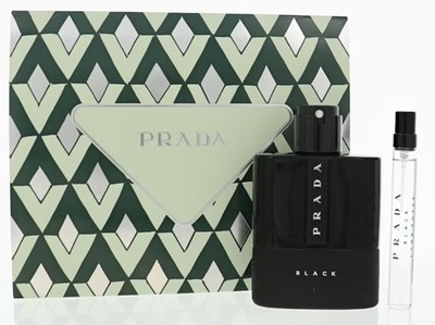 Prada Luna Rossa Black for Men 2 PC Set: 3.3 OZ EDP SPR + 0.34 OZ