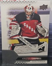 2022 Upper Deck Team Canada Kristen Campbell 🇨🇦🇨🇦🇨🇦 Vancouver Goldeneyes 
