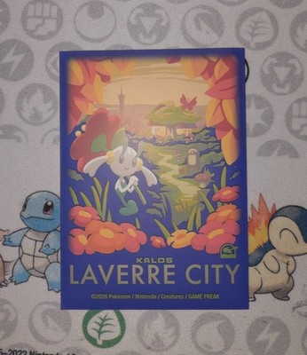 Pokemon TCG Einzelhülle Kalos Laverre City Sleeve Pokemon Center wie Neu