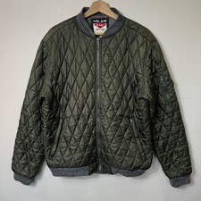 Lee Cooper Quilted Bomber Jacket XL Green Pad...