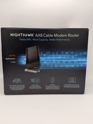 Netgear Nighthawk AX8 CAX80 WiFi 6 Cable Modem Router Xfinity Spectrum Cox USED