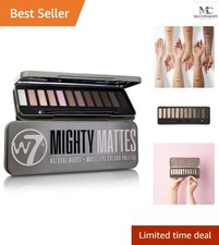 Cruelty Free Mighty Mattes Eyeshadow Palette - 12 Nude Shades with Smooth Finish