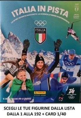 PANINI FIGURES 2026 ITALY ON TRACK n 1/192 + CARD 1/40 CHOOSE FROM LIST