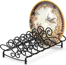  Vertical Plate Stand Holder Dish Rack Dinnerware Organizer with Elegant 