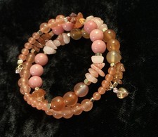 Gemstone Bracelet~Sunstone~Fire Agate~Carnelian~Handmade/Designed By NIA