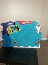 Hot Wheels Shark Bite Bay 2008 Pista Pieghevole Play Set Mattel Giocattolo USATO NO AUTO