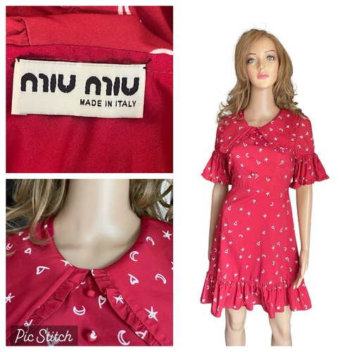Miu Miu, Mini abito rosso vintage Miu Miu anni 80 taglia S