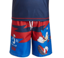 Sonic Little Boys Swim Trunks, Blue, size: 4