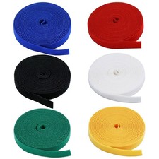 50FT Reusable Hook  Loop Fastening Tape Sticky Strap Self Attaching Cable Wrap