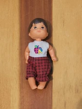 Barbie MATTLE 1976 Happy Heart Family Boy doll Burnette baby-(J)