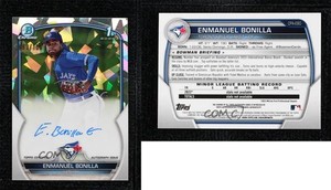 2023 Bowman Chrome Prospect Atomic Refractor /100 Enmanuel Bonilla #CPA-EBO Auto