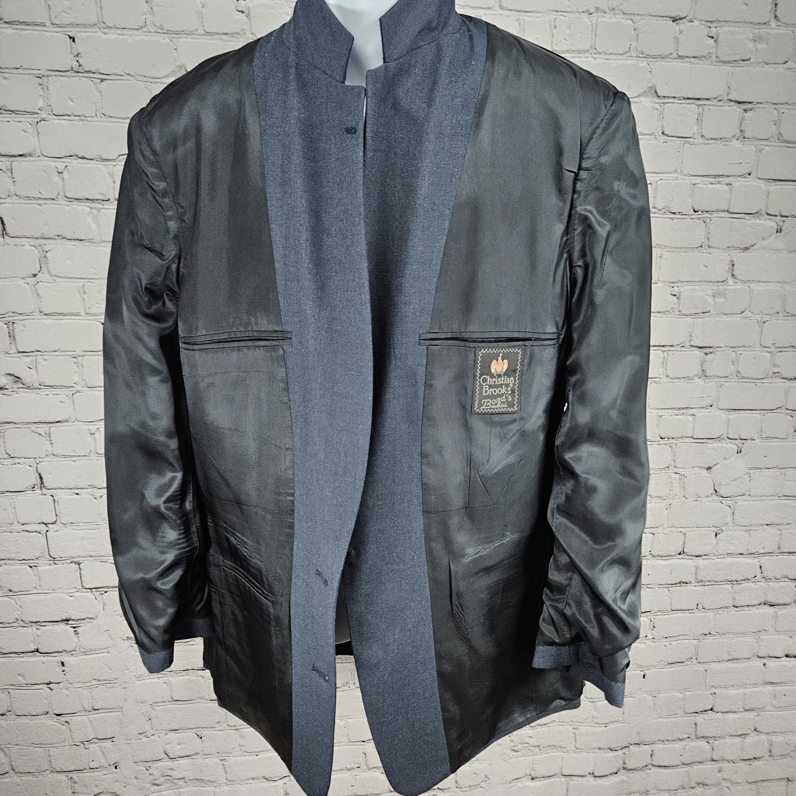 VTG Christian Brooks Blue 2 Button Vented Notch Blazer Sport Coat USA 42XL thumbnail 5