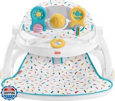 Fisher-Price Portable Baby Chair Deluxe Sit-Me-Up Floor Seat with Snack Tray,