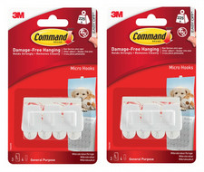 3M Command Micro Hooks - 3 Piece (17066) - hold 225g x2