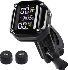 Motorcycle Tire Pressure Monitoring System, Motorcycle TPMS System with 2 Extern