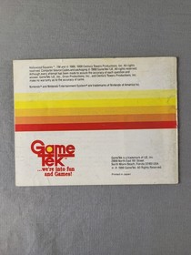 Hollywood Squares, Nintendo NES, Manual Only!