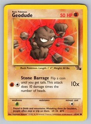 Geodude 47/62 Fossil Common Unlimited
