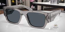 PRADA PR 10ZS 16Z70B Transparent Asphalt Dark Grey 54 mm Men's Sunglasses