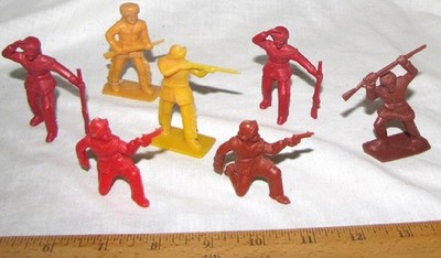Tim-Mee Toys 3 inch frontiersmen pioneers  x7 toy soldiers
