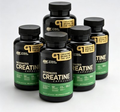 5x Optimum Nutrition Micronized Creatine Capsules 2.5g100 Count Muscle Building