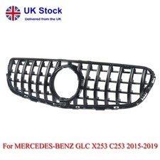 GLOSS BLACK PANAMERICANA GT STYLE GRILLE GRILL FOR MERCEDES GLC X253 C253 15-19