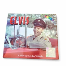 Elvis 2004 Year in a Box Calendar Timeline Signature Elvis Presley Product NOS