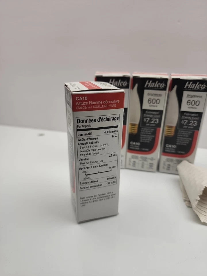 4 PACK 60-Watt CA10 Frost Flame Tip Chandelier Light Bulbs #2019 Medium Base 👍 - Image 4 of 4