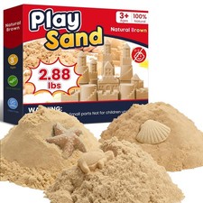 Natural Brown Play Sand 2.88LBS Kids Shaping Molding Sensory Brown Sand For
