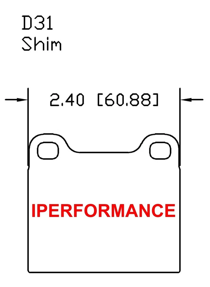 Juego de pastillas de freno de titanio cuña protector térmico para Alfa Romeo TZ2; 1967; ATE delantero Foto 3 de 3