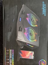 ICE COOREL Gaming Laptop Cooling Pad RGB Lights Digital Control w/ Phone Holder