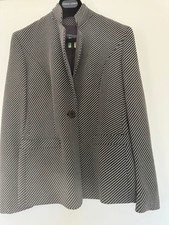 GIORGIO ARMANI velvet tailored jacket allover print size 36 Vintage woman