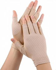 Women Sunblock-Fingerless Gloves UV-Sun-Protection Driving Non-Slip Outdoor Glov