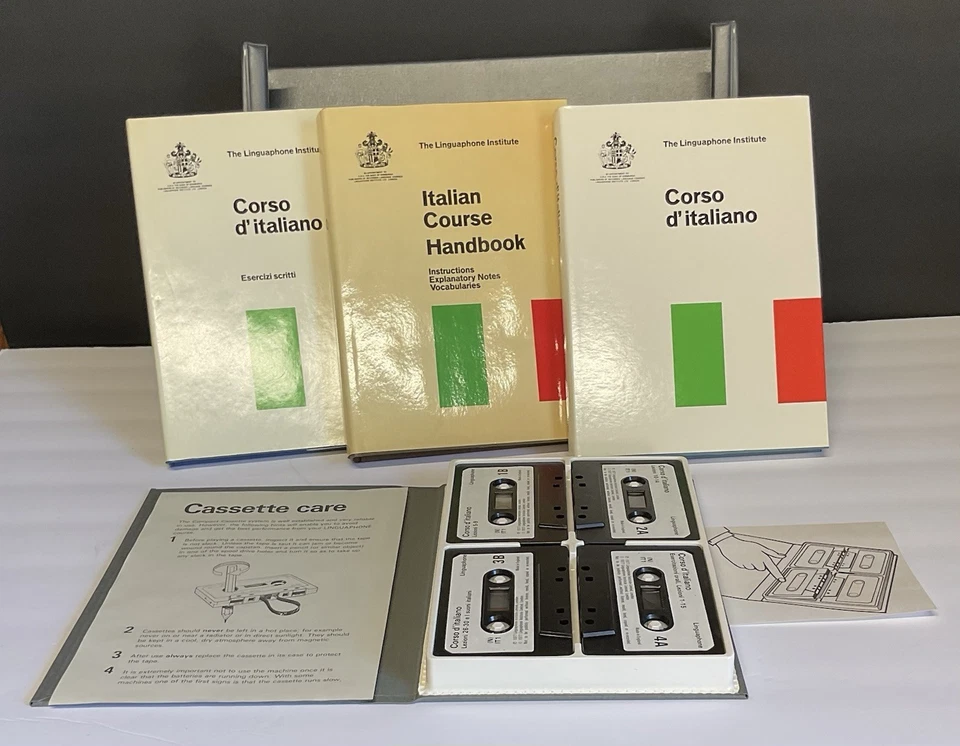 Italian Course Handbook Set - Linguaphone Institute 1979 HC/DJ Used - Image 3 of 4