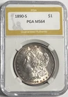 1890 S MORGAN "MS HIGH GRADE" - NICE HI POINTS/ METALLIC /MIRROR.  C-PIC'S 💥✅